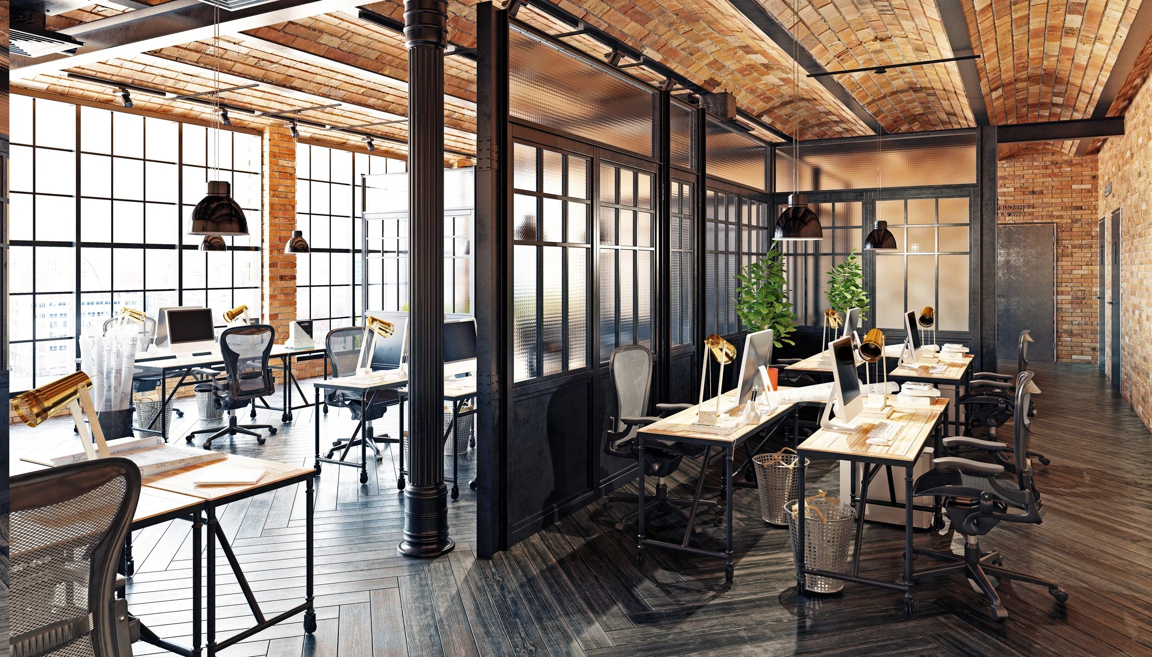 Open-plan office interior representing organized professional workflow