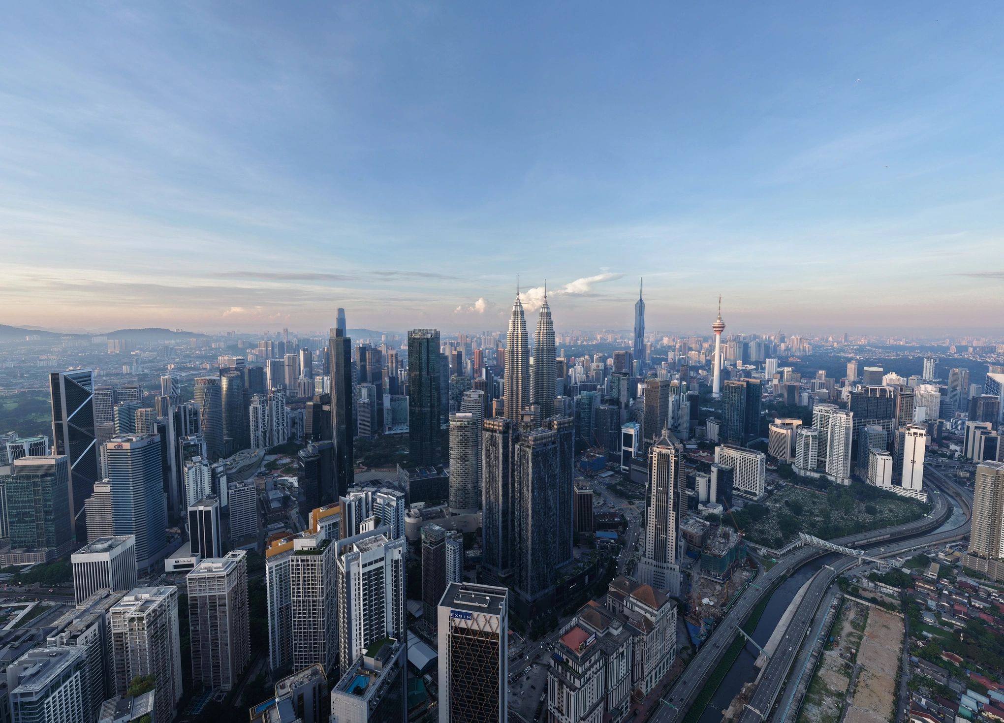 Modern city business district used as supporting visual for trust section